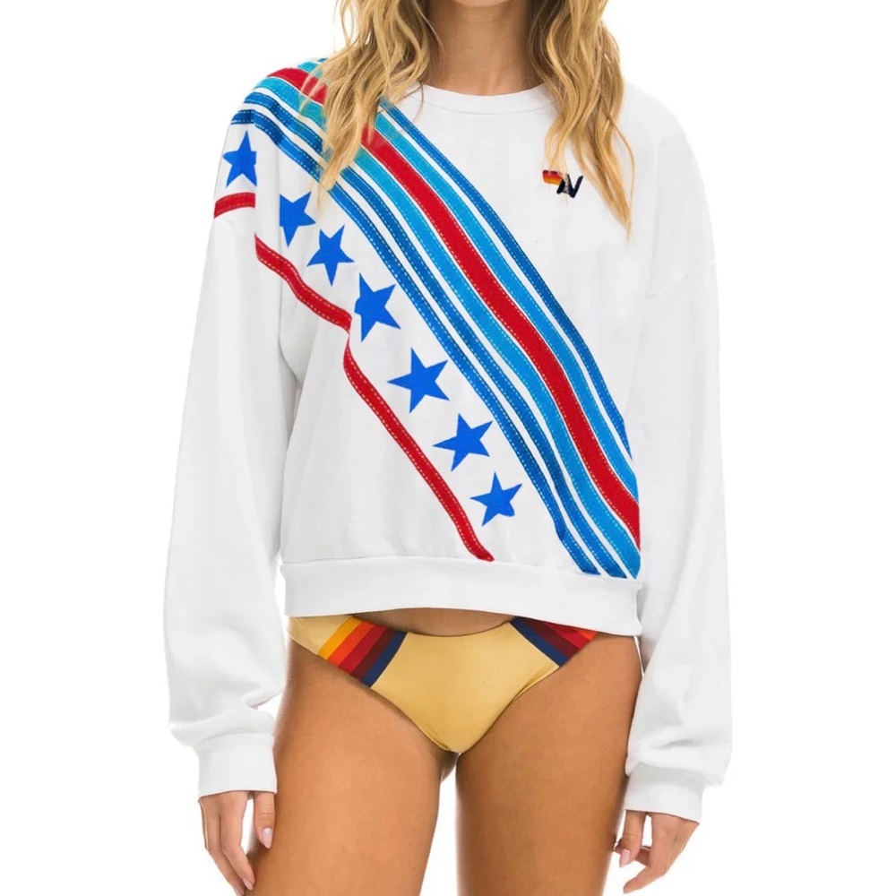 ❤️🤍💙 Aviator Nation Stars Pull Over